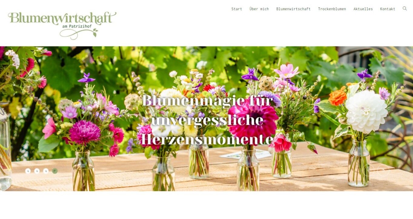 WordPress website for Blumenwirtschaft